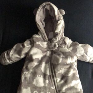 Simple Joys by Carter's Unisex Babies' Fleece Footed Jumpsuit Pram 0-3 m grey